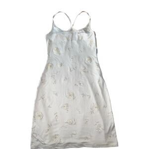 Versace Jeans Couture Floral Slip Dress White Made in Italy Size 38 (US 2–4)